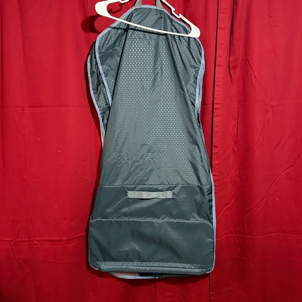 Blue and Gray Garment Bag